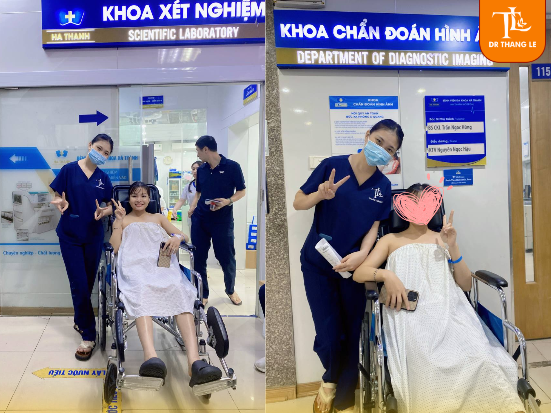 Chị em được đưa đi khám mọi xét nghiệm để đảm bảo an toàn nhất theo chỉ định của bác sĩ trước khi thực hiện phẫu thuật.